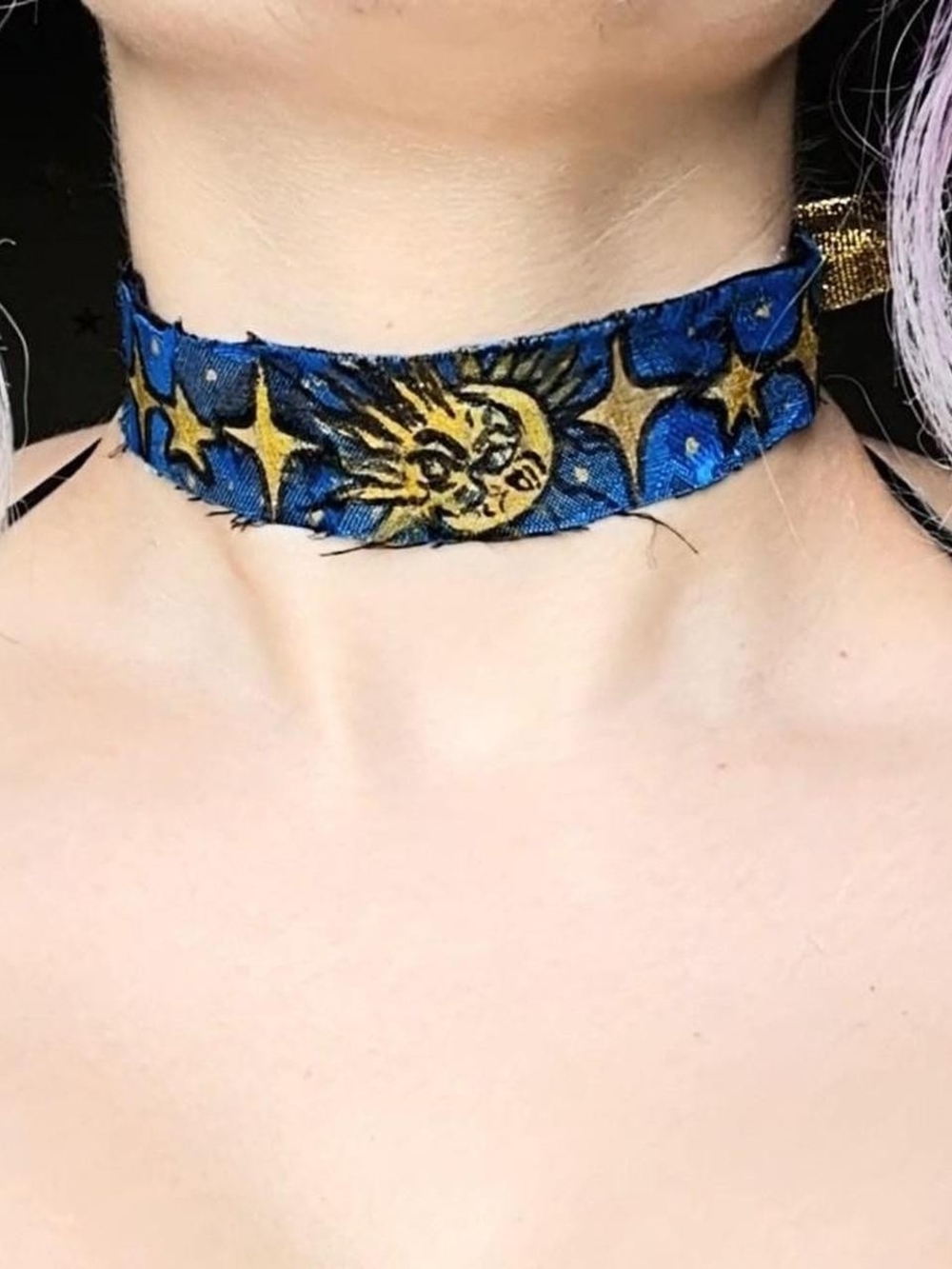 "Stellar Scholar" Handmade Ribbon Choker